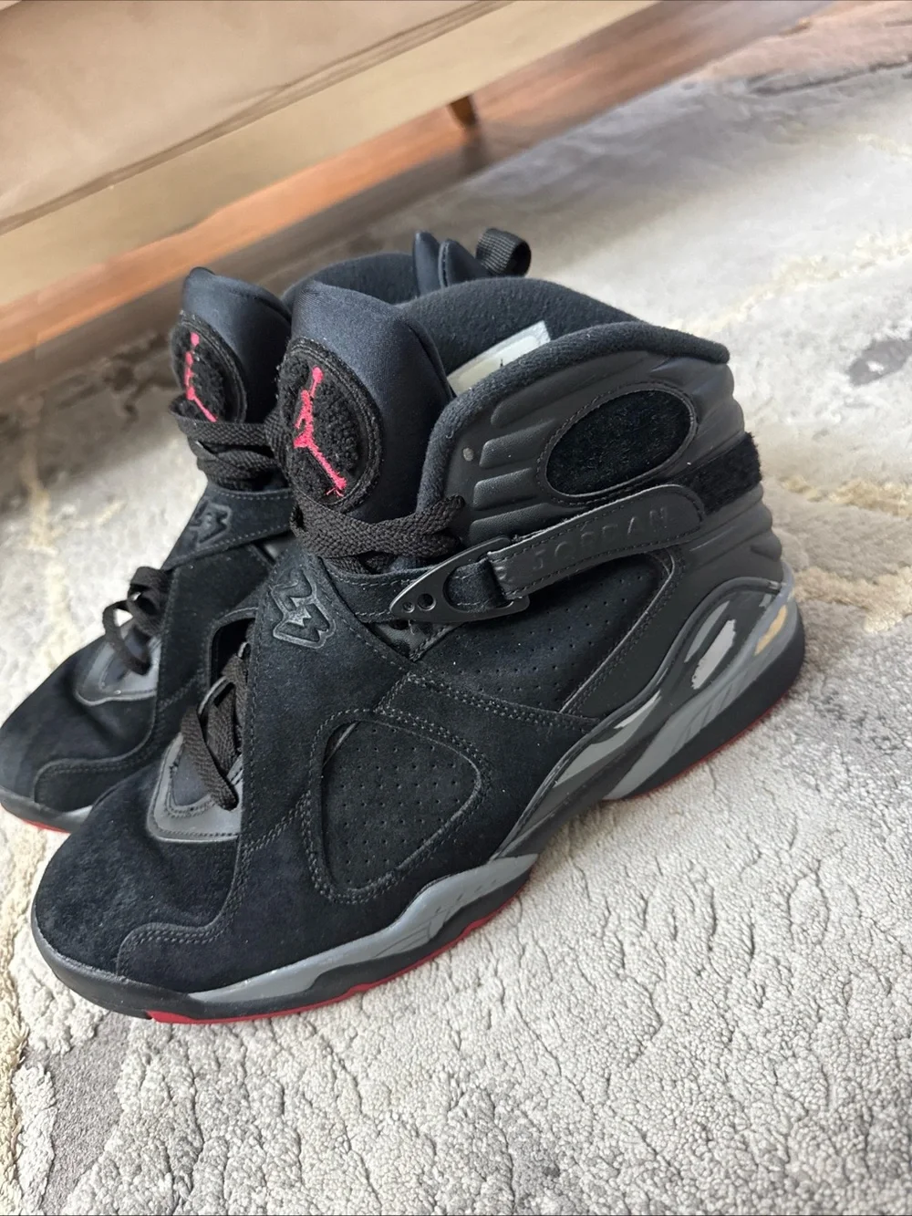Nike Air Jordan 8 Retro Black Cement Bred 2017 Mens Size 10.5